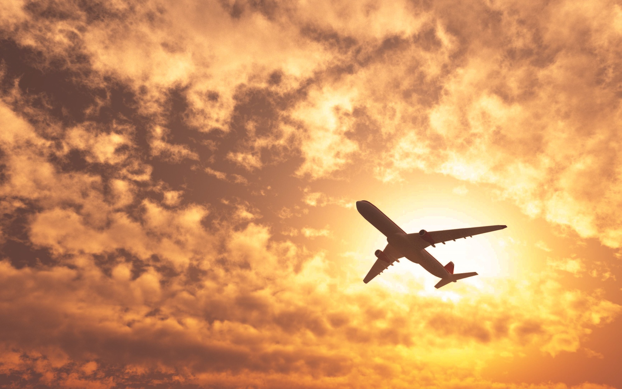 Aereo tra le nuvole