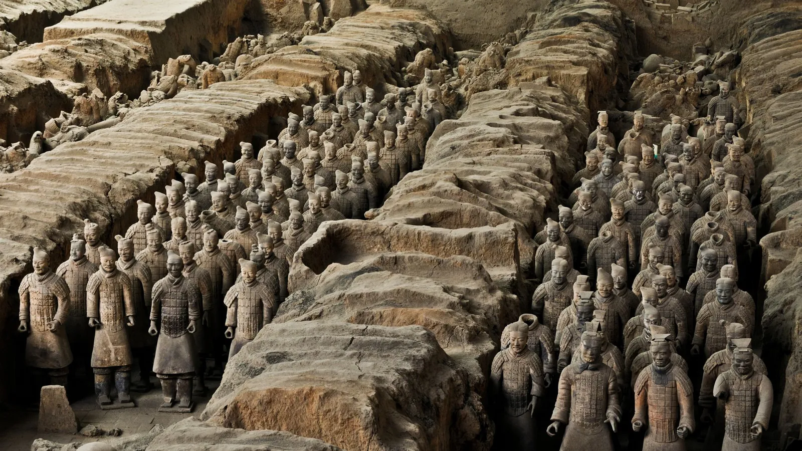 L'Esercito di Terracotta di Xi'an nelle fosse archeologiche